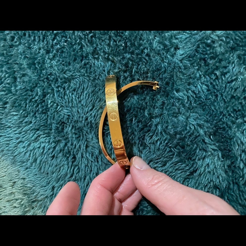 Love bracelet. Screws on wrist.